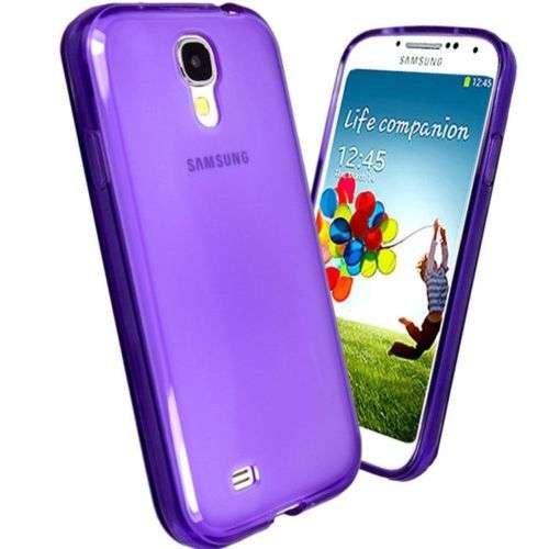 Samsung Galaxy S4 TPU Soft Gel Frosted Silicone Case PURPLE